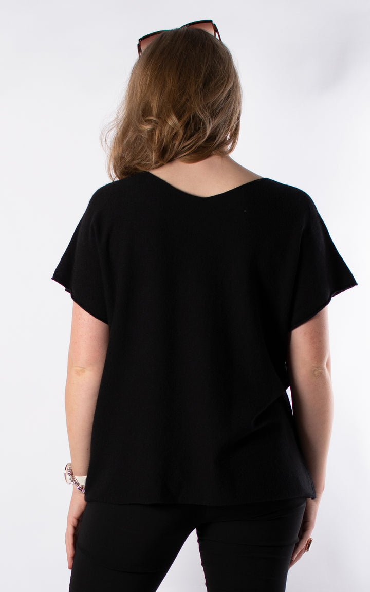 Suzie V-neck Knit | Black