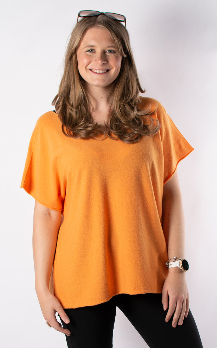 Suzie V-neck Knit | Orange