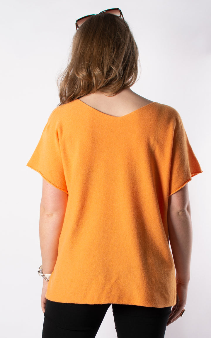 Suzie V-neck Knit | Orange