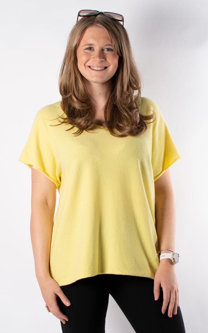 Suzie V-neck Knit | Lemon