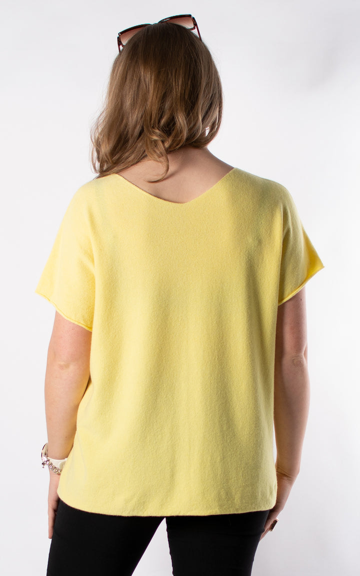 Suzie V-neck Knit | Lemon