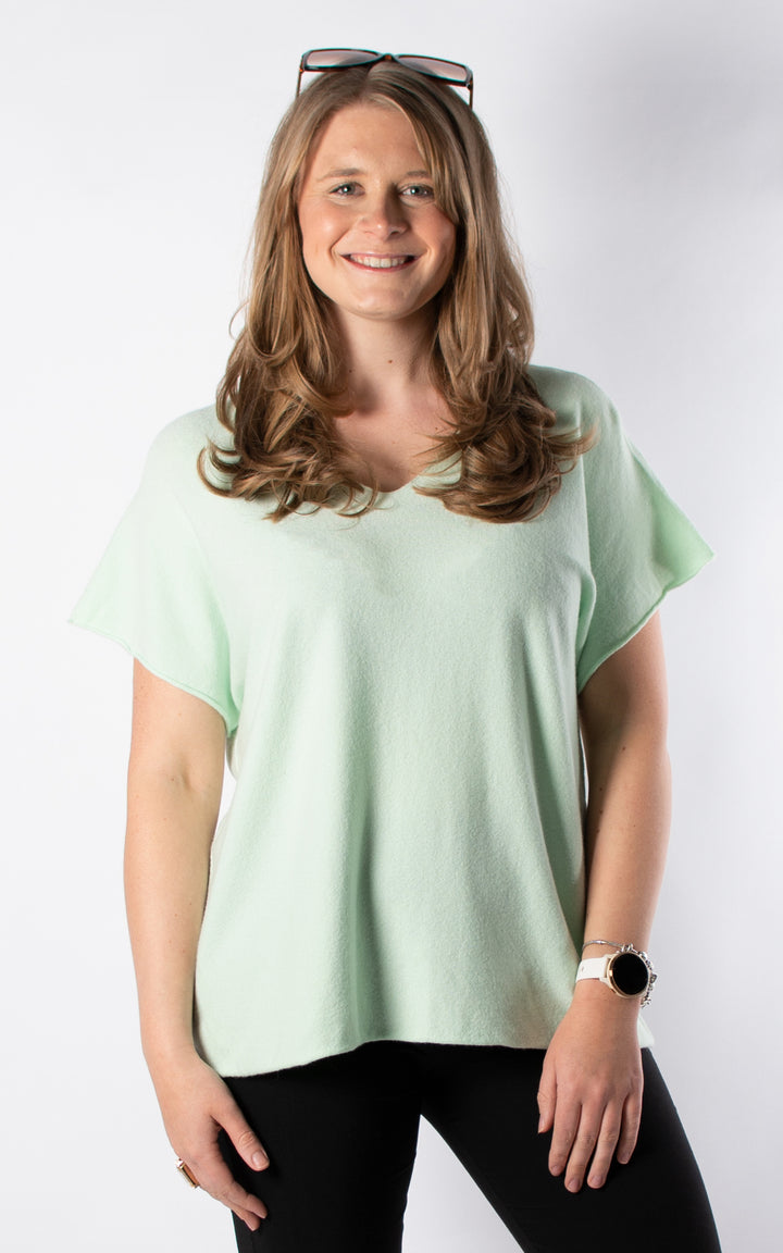 Suzie V-neck Knit | Mint