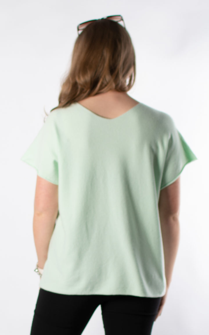Suzie V-neck Knit | Mint