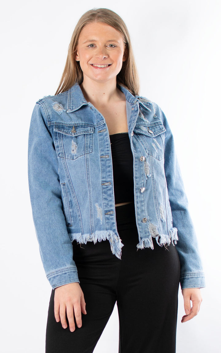Distressed Denim Jacket