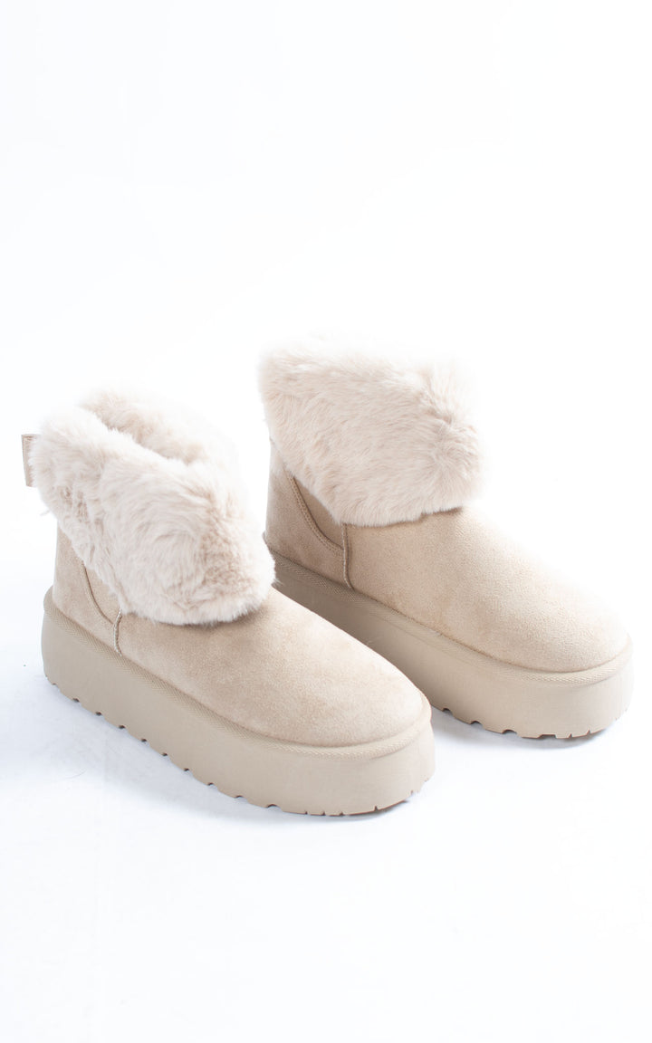 Fifi Fur Boots | Beige