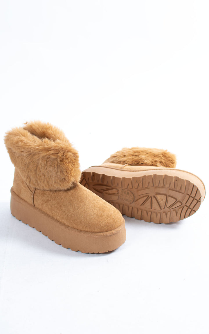Fifi Fur Boots | Camel