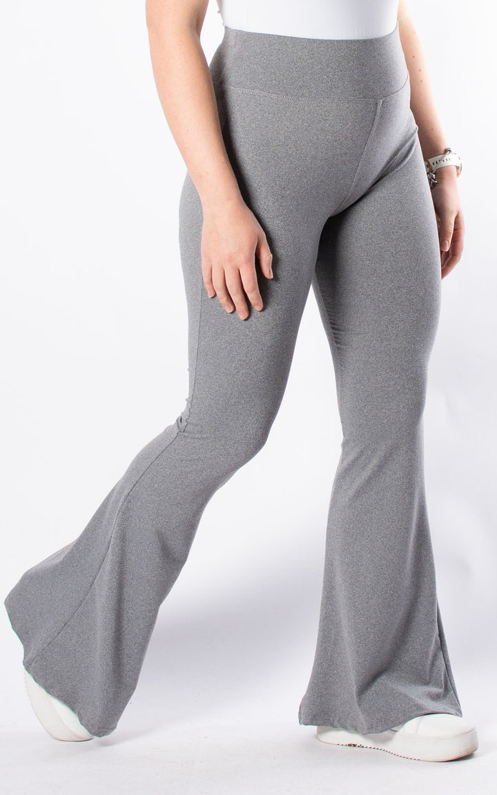 Flared Leggings | Plain | Grey