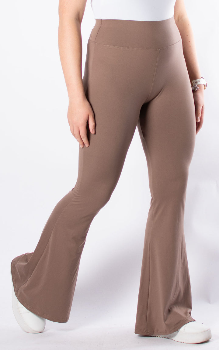 Flared Leggings | Plain | Mocha
