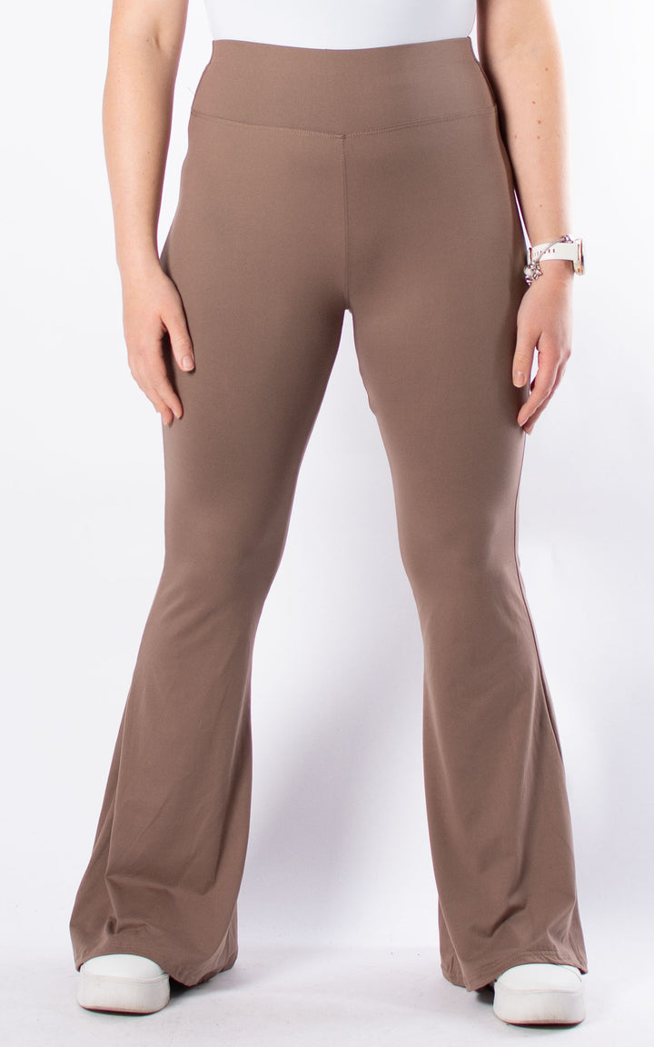 Flared Leggings | Plain | Mocha