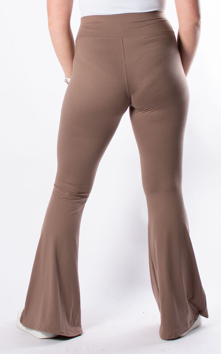 Flared Leggings | Plain | Mocha
