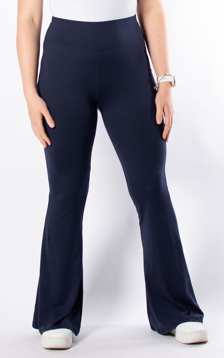 Flared Leggings | Plain | Navy