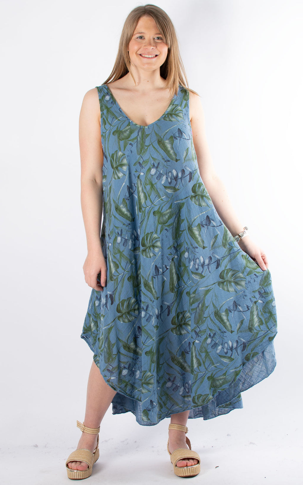 Floral Cheesecloth Dress | Denim