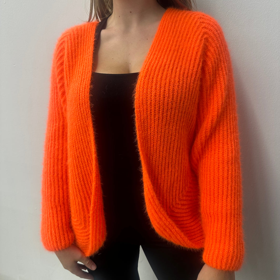*PRE-ORDER* Open Knit Cardi | Orange