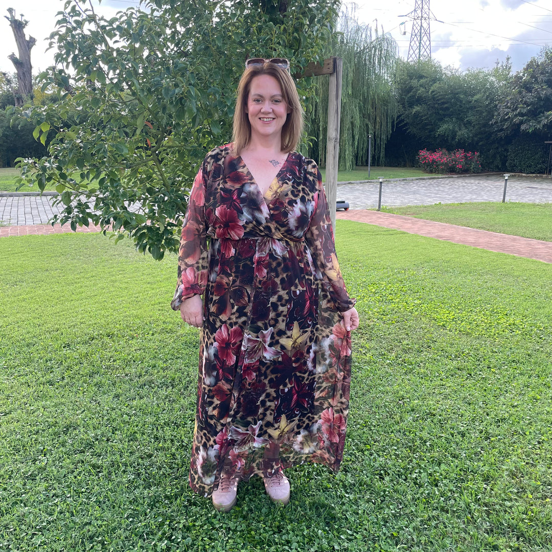 *PRE-ORDER* Isabella Print Dress | Flowers & Leopard