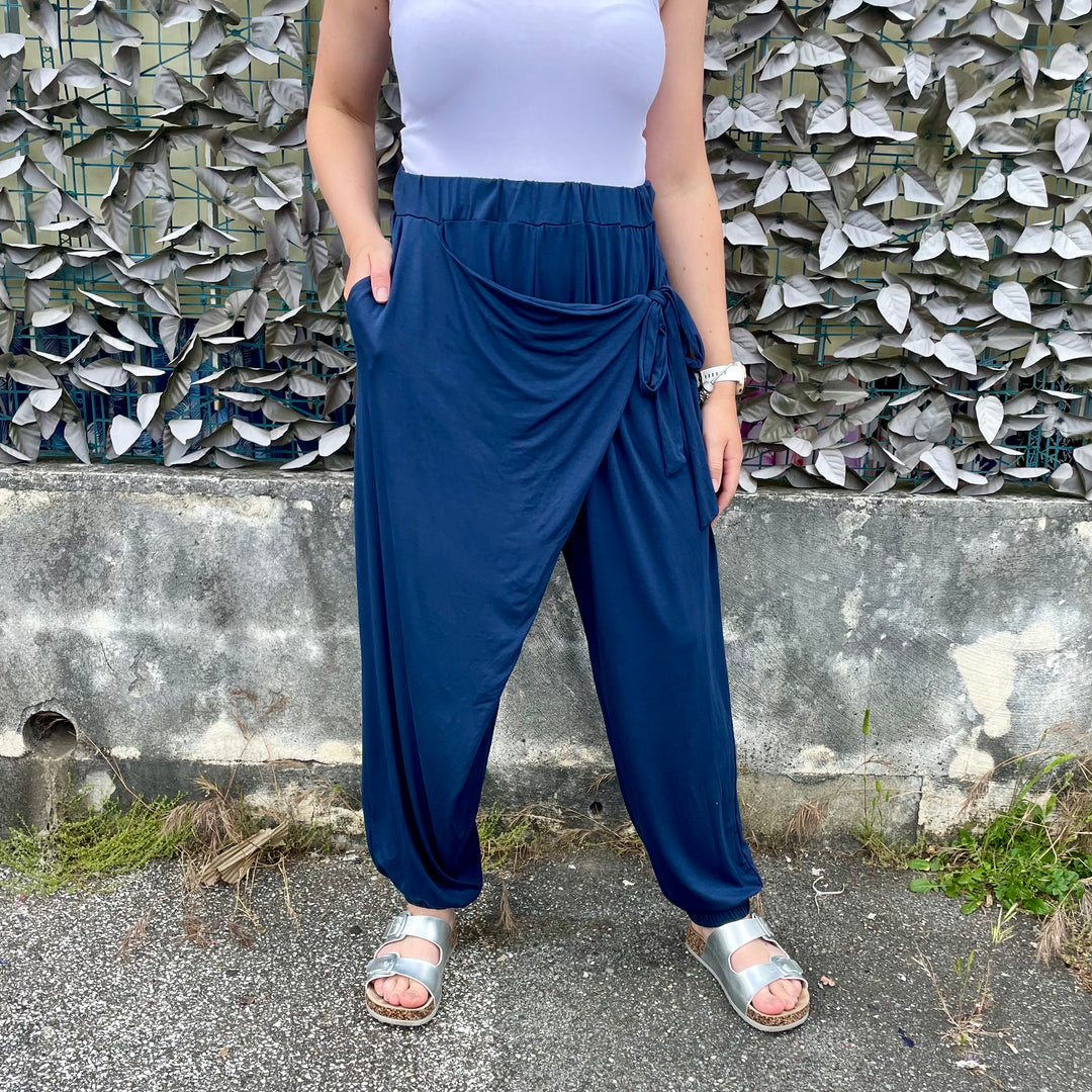 *PRE-ORDER* Alice Tie Front Trousers | Navy