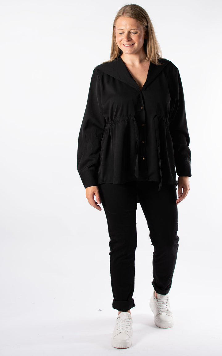 Hilda Hooded Shirt | Black