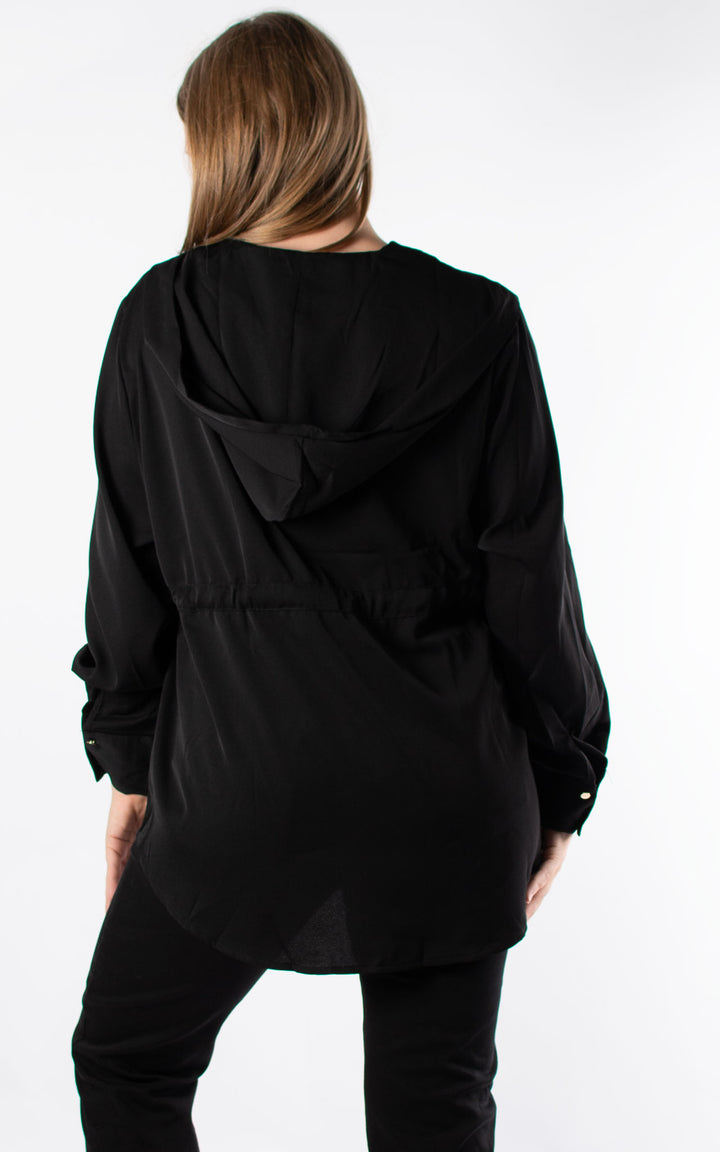 Hilda Hooded Shirt | Black