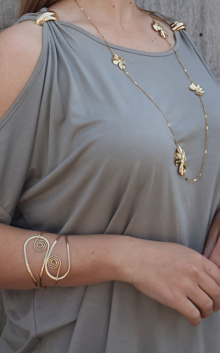 Sheila Cold Shoulder | Taupe