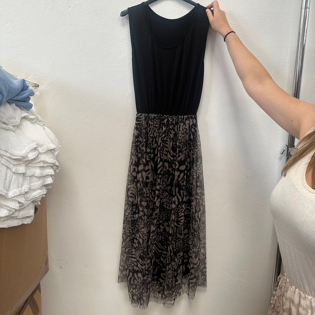 Carina Mesh Net Dress | Black