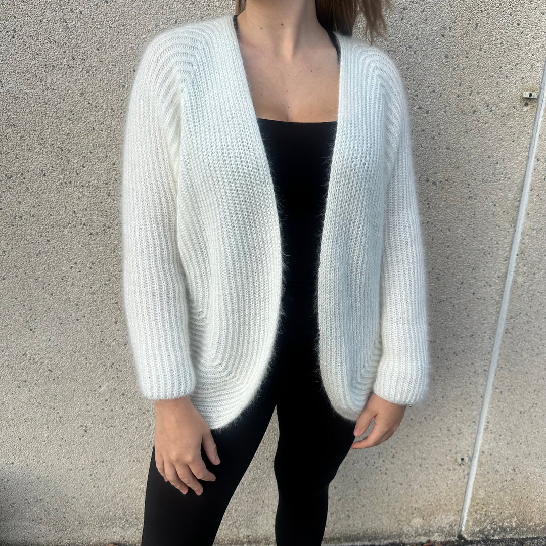 *PRE-ORDER* Open Knit Cardi | Winter White