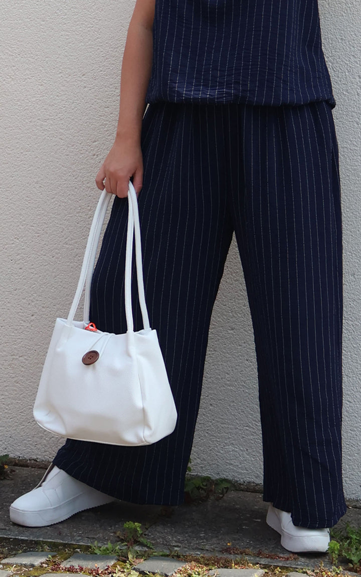 Mandy Trousers | Pinstripe | Navy
