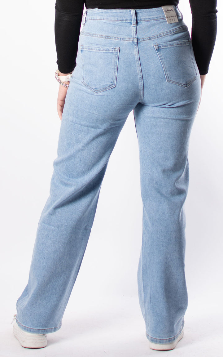 Jeans | Diamante Wide Leg | Light Wash