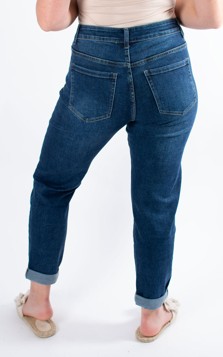 Jeans | Mom | Pearls | Dark Denim