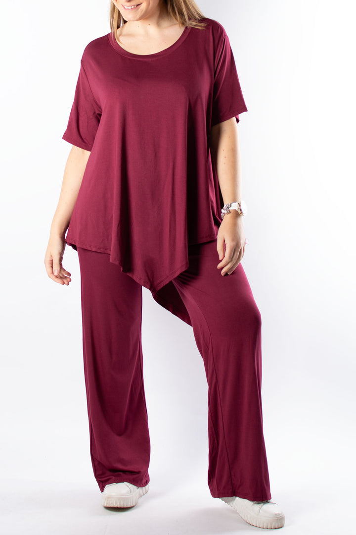 Jersey V T | Burgundy