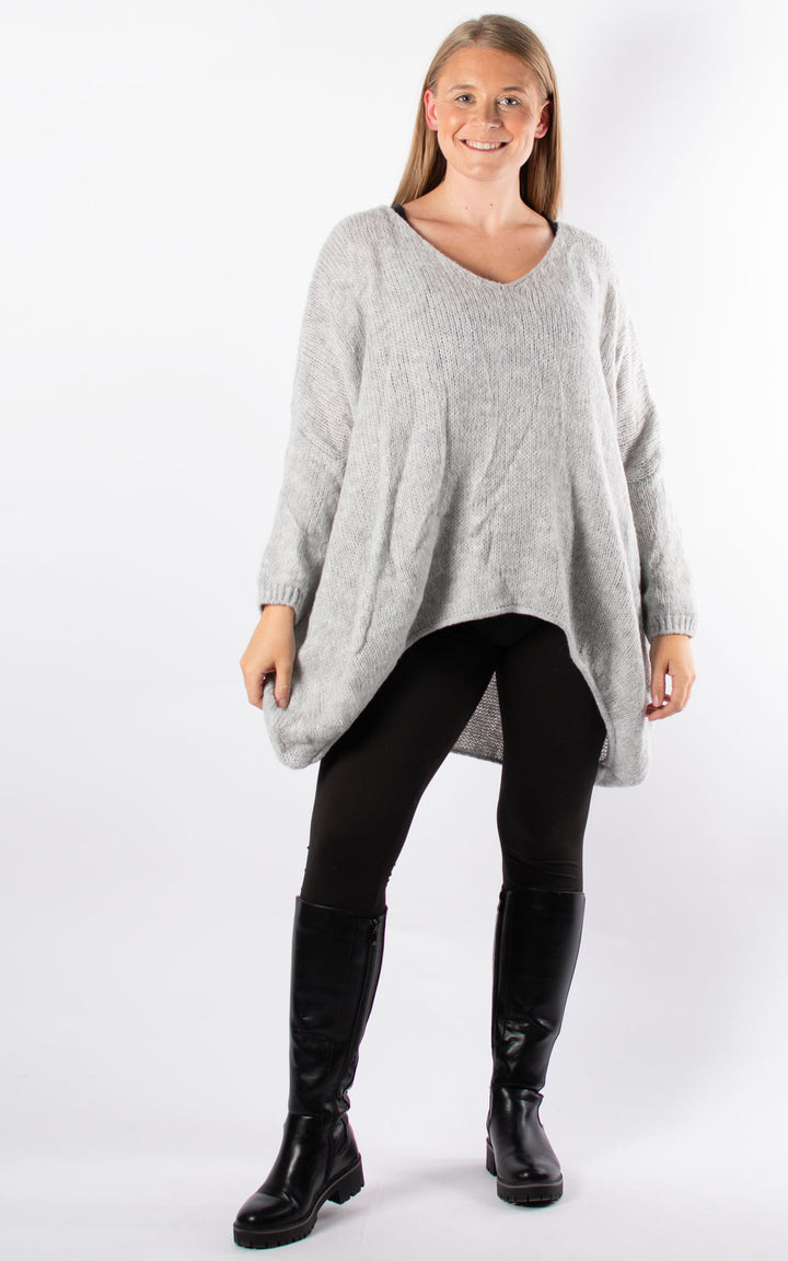 Kathleen Slouch Knit | Grey