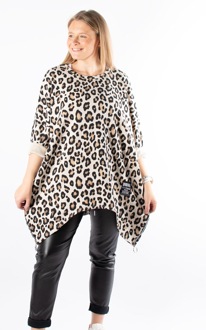 Keeley Tunic | Leopard | Beige