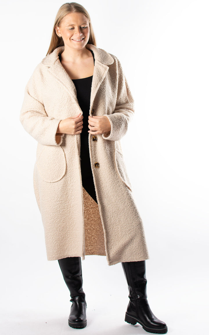 Kerry Boucle Coat | Oat