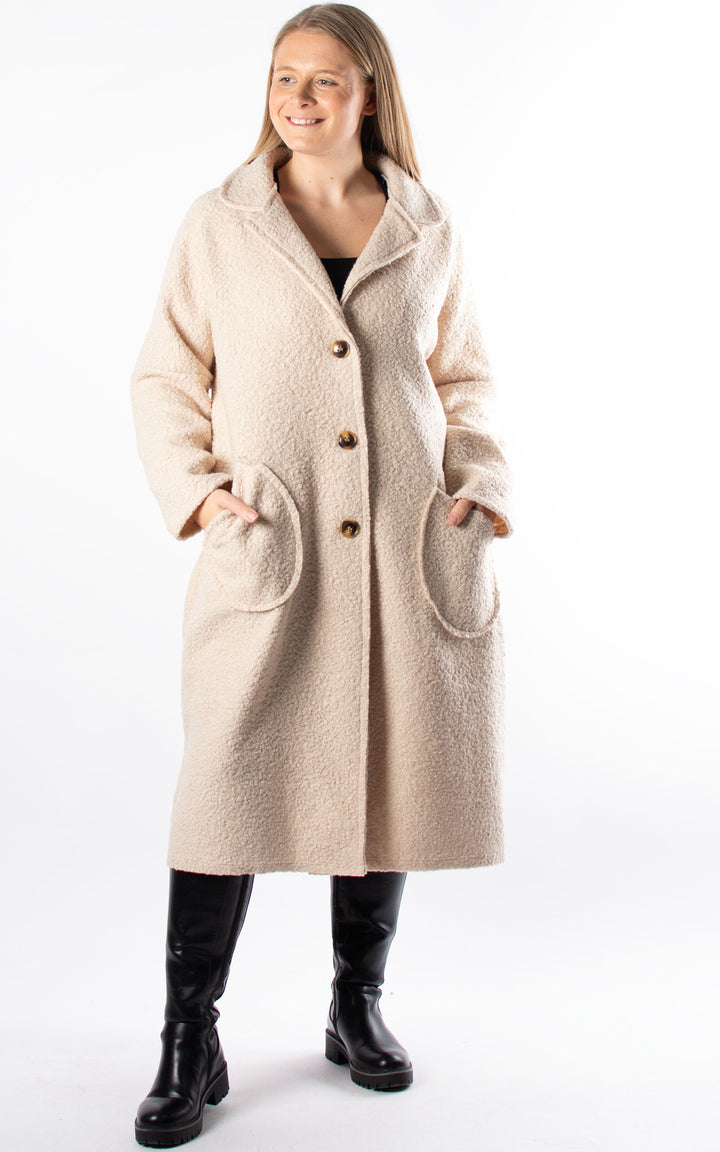 Kerry Boucle Coat | Oat