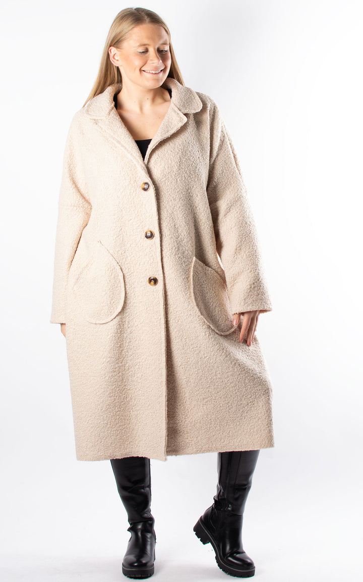 Kerry Boucle Coat | Oat
