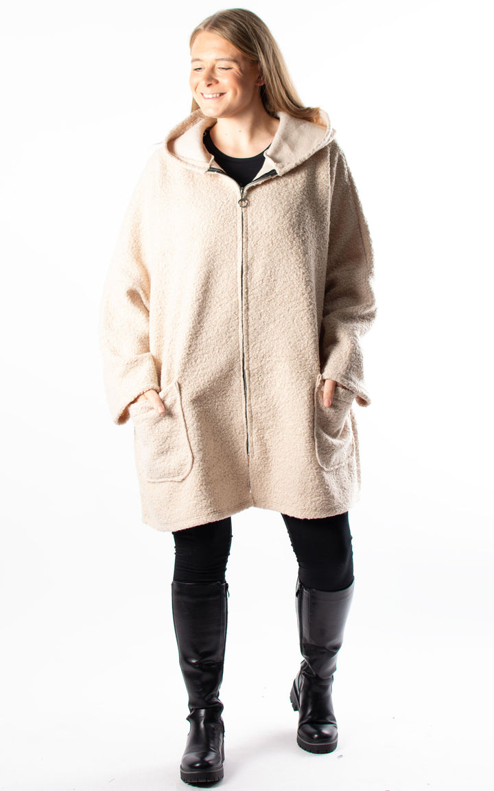 Kerry Boucle | Zip Up | Oat