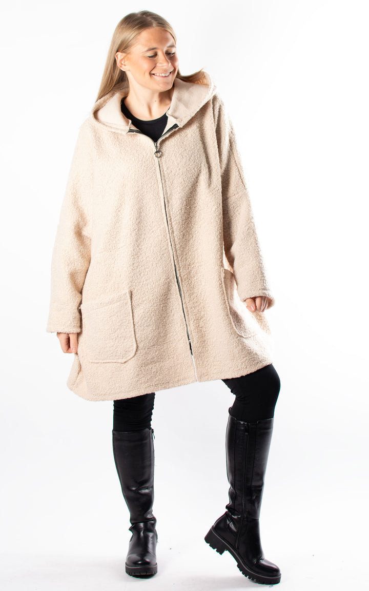 Kerry Boucle | Zip Up | Oat