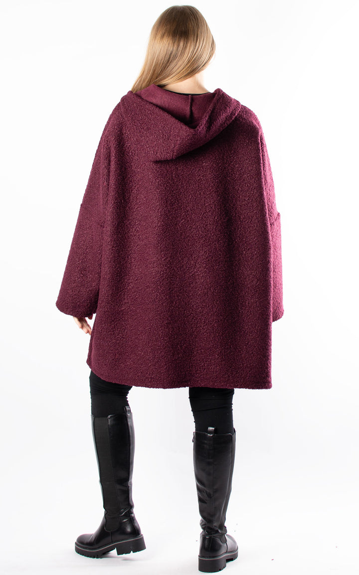 Kerry Boucle | Zip Up | Plum