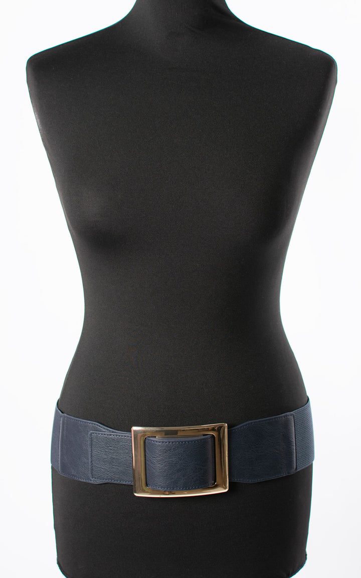 Large Buckle Belt | Navy