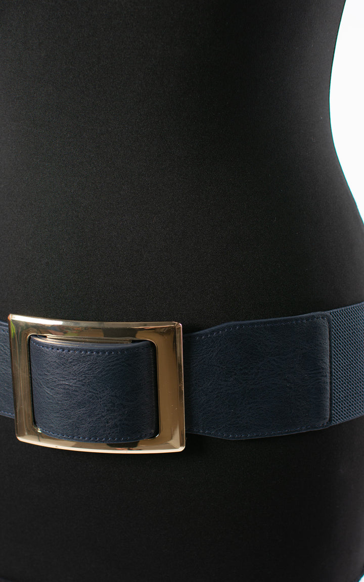 Large Buckle Belt | Navy