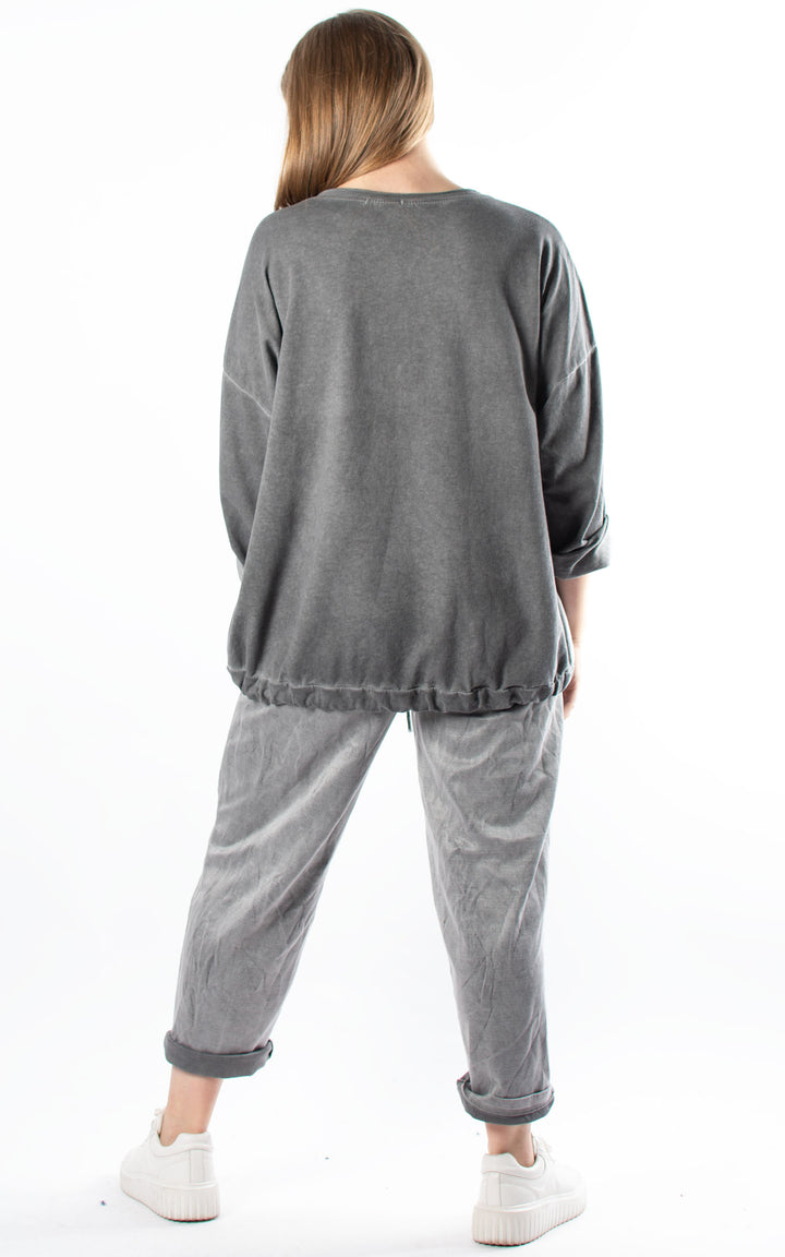 Linda Cherry Top | Grey