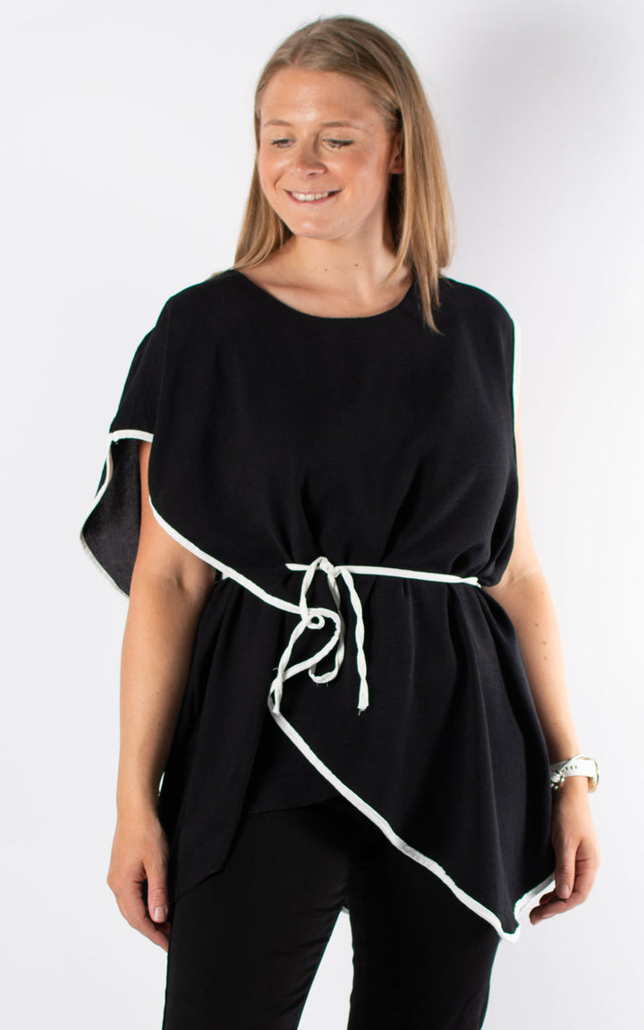 Lindsey Wrap Top | Black