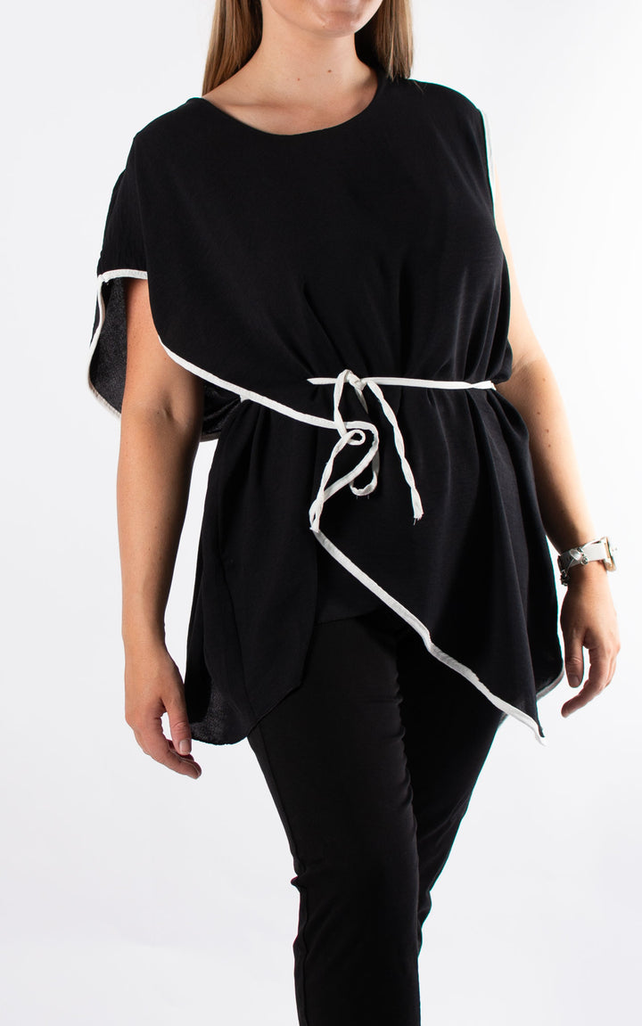 Lindsey Wrap Top | Black