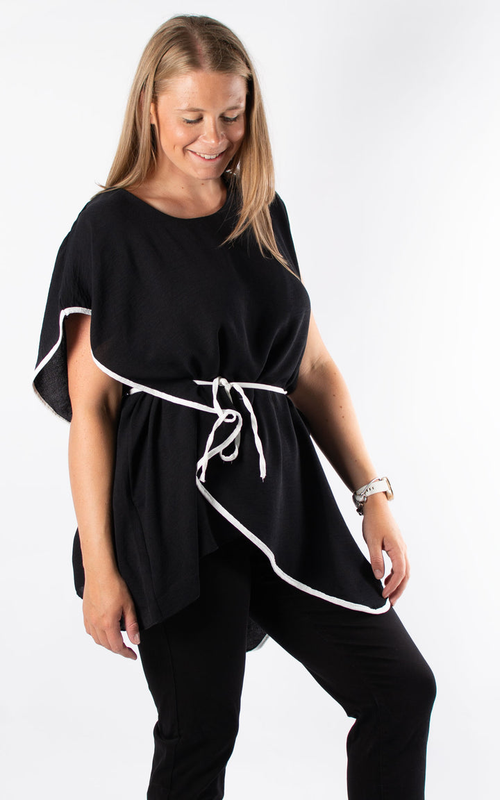 Lindsey Wrap Top | Black