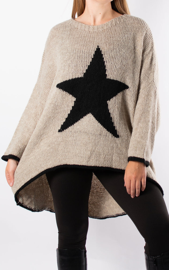 Lisa Star Knit | Beige