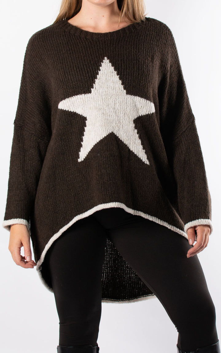 Lisa Star Knit | Chocolate