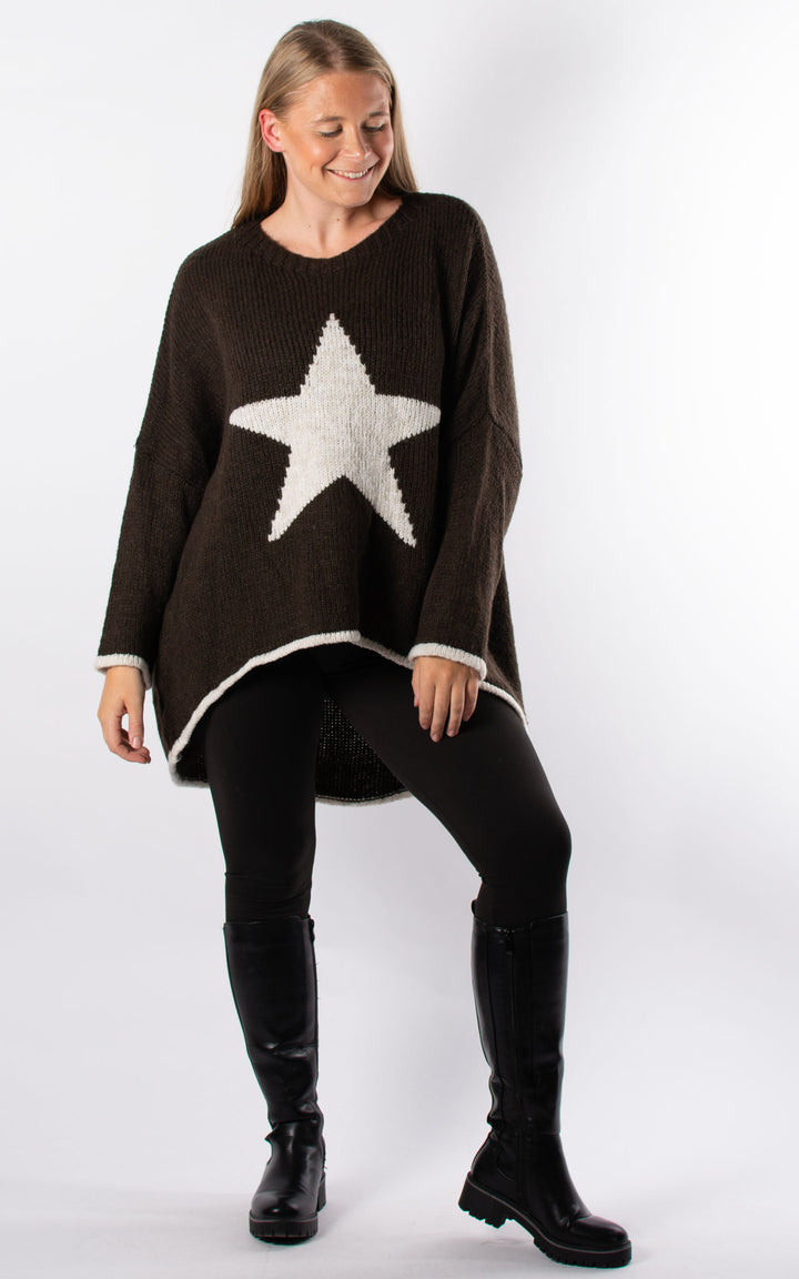 Lisa Star Knit | Chocolate