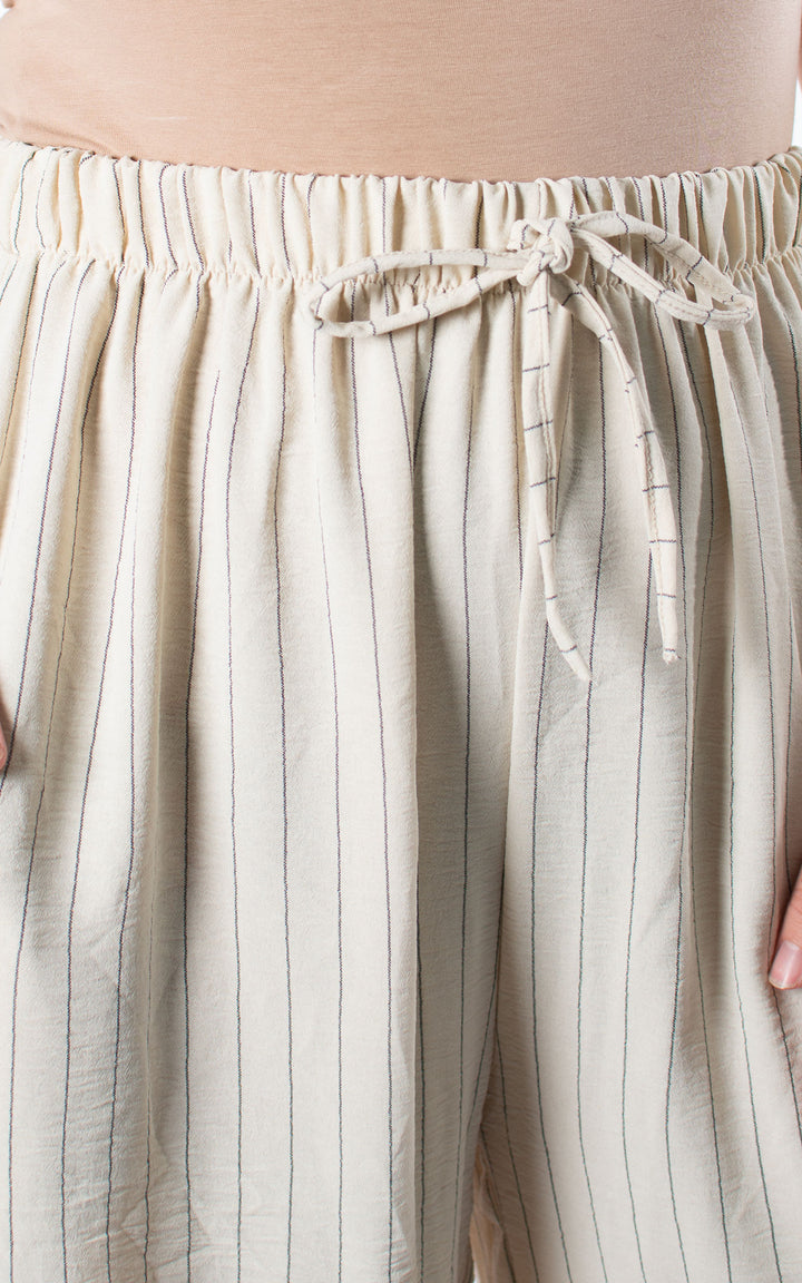 Mandy Trousers | Pinstripe | Beige