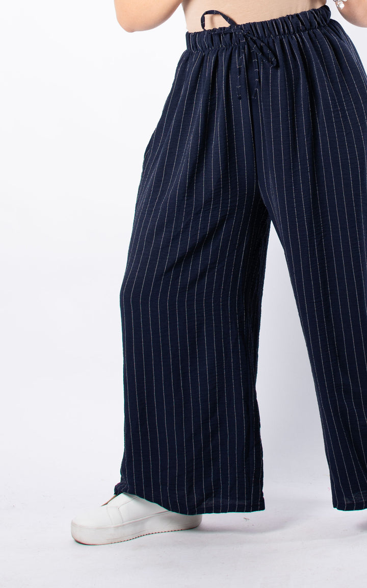 Mandy Trousers | Pinstripe | Navy