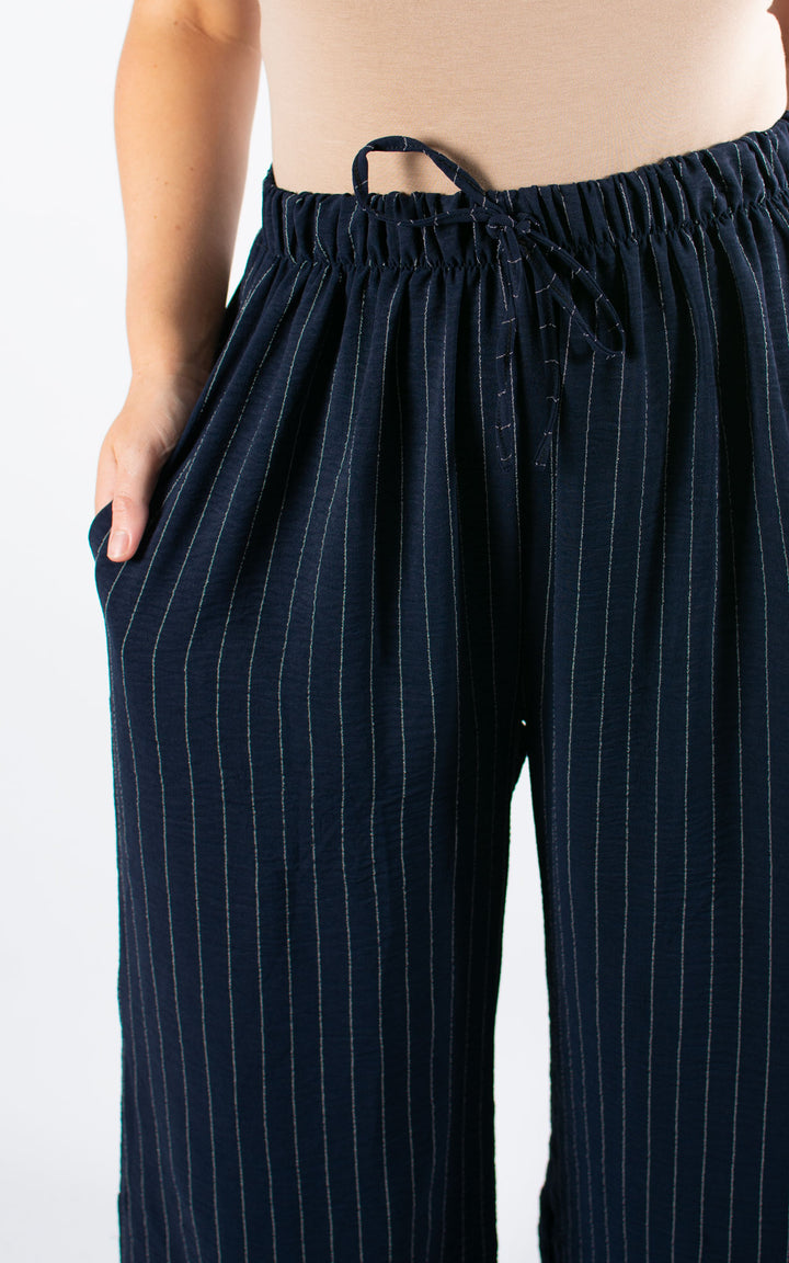 Mandy Trousers | Pinstripe | Navy