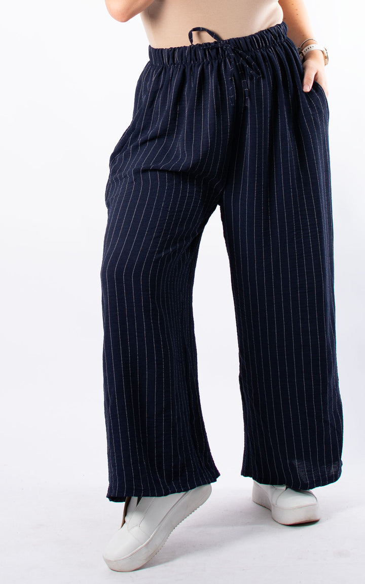 Mandy Trousers | Pinstripe | Navy