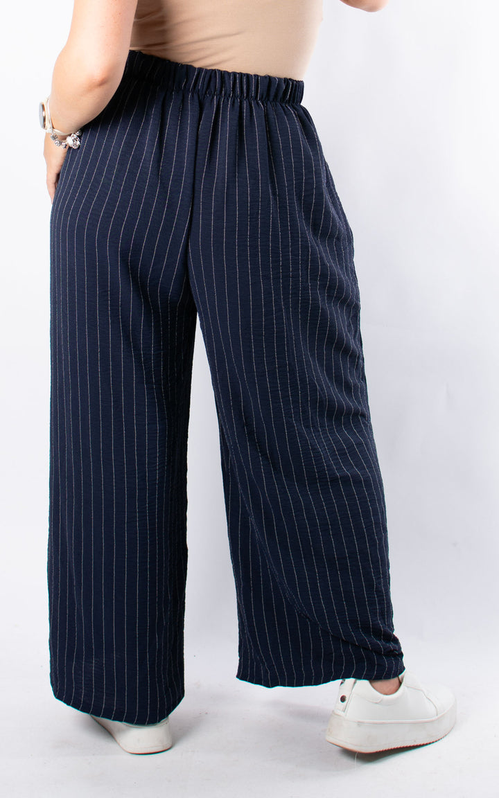 Mandy Trousers | Pinstripe | Navy